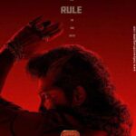 Allu Arjun as Pushpa Raj in the Pushpa 2: The Rule poster, featuring his dramatic outline against a red background