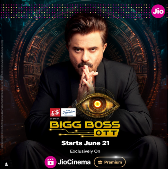 Screenshot of Anil Kapoor hosting Bigg Boss OTT Season 3 on JioCinema Premium, highlighting the exciting moments from the popular reality show Bigg Boss OTT.