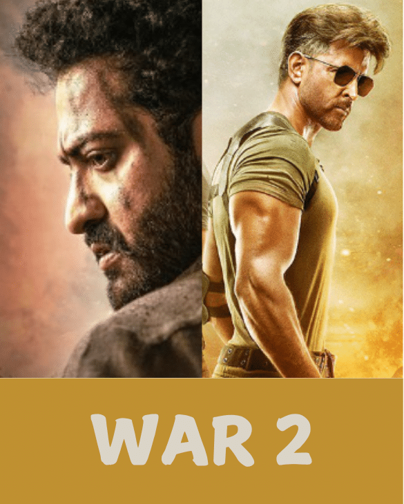 War 2 featured image showing Hrithik Roshan and Jr NTR in intense looks, hinting at their epic face-off in the YRF Spy Universe sequel